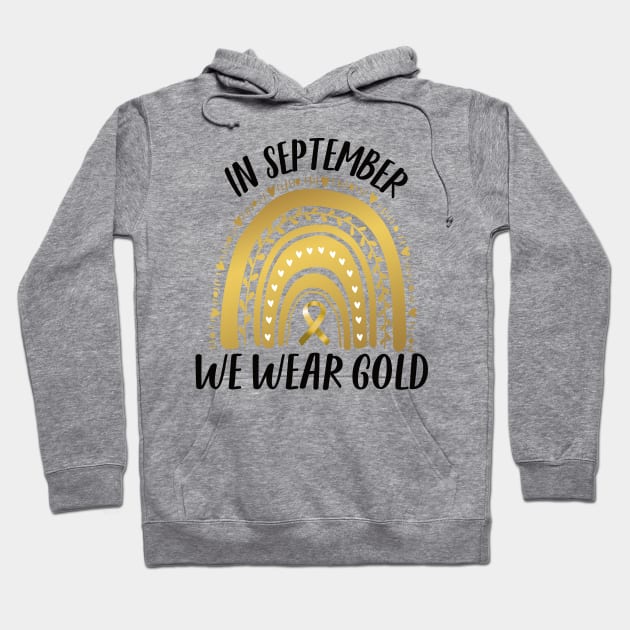 In September we wear gold..Childhood cancer awareness Hoodie by DODG99